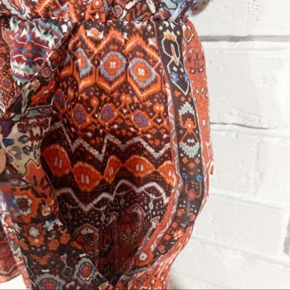 Bcbg Generation Printed Patchwork Boho Romper - S… - image 6